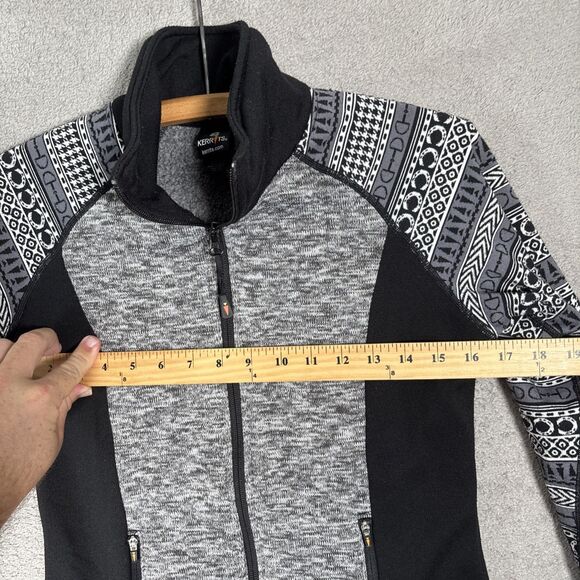 Kerrits Womens Size S Bit of Horses Sweater Jacket Full Zip Fair Isle Equestrian - Picture 10 of 15